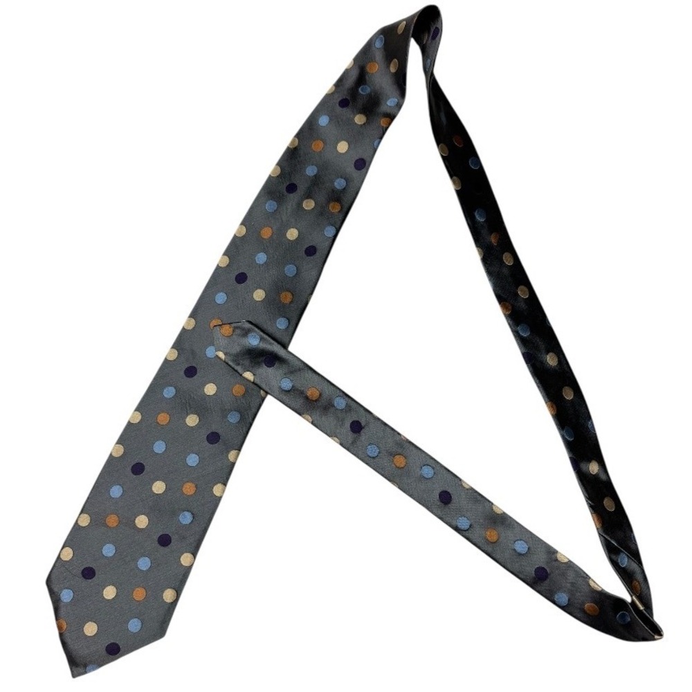 Xmi Platinum Men's Multicolored Polka Dot Jacquard Woven Classic All Silk Tie OS